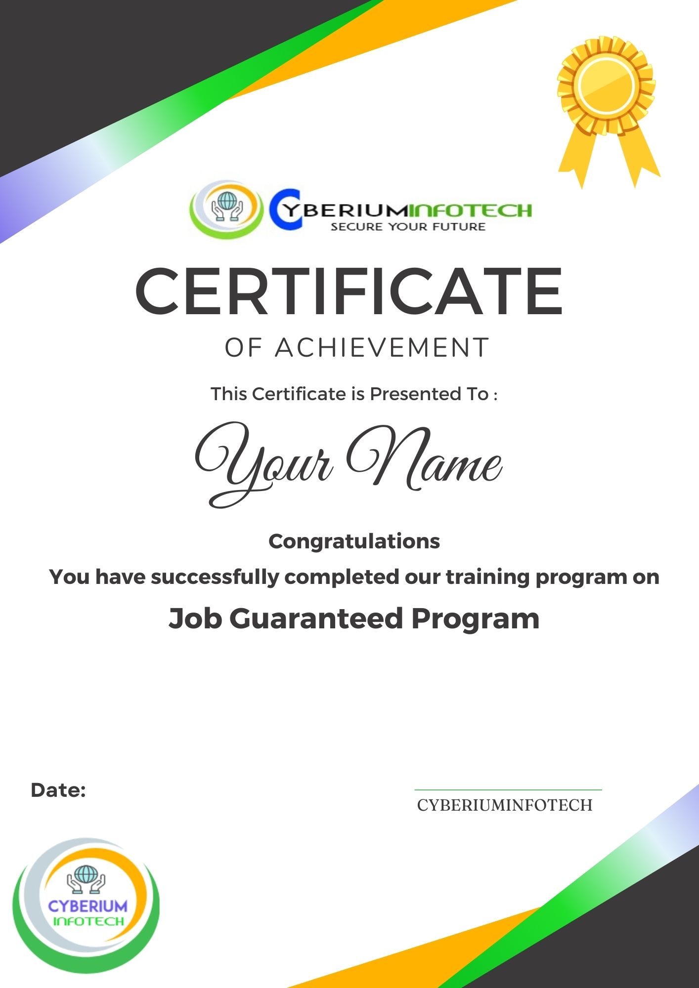 Job Guaranteed Program Certification
